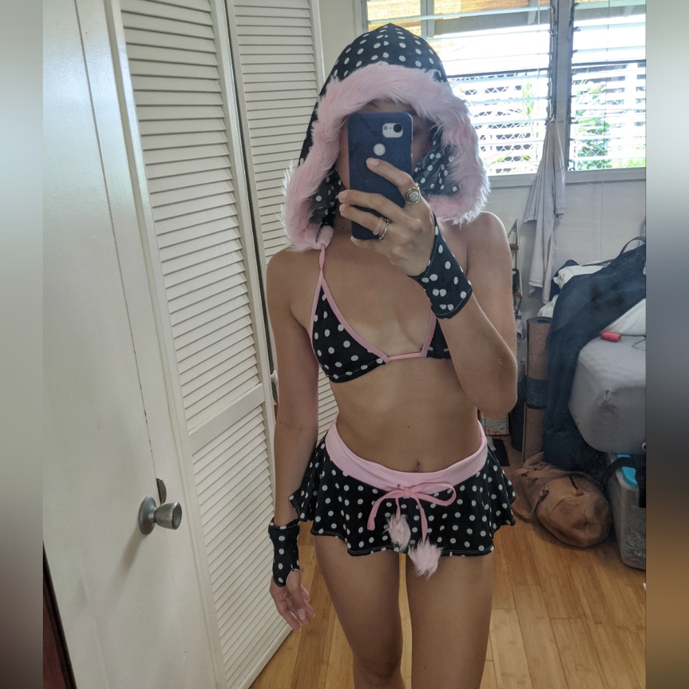 Forplay Polka Dot Fuzzy Dancer Outfit
